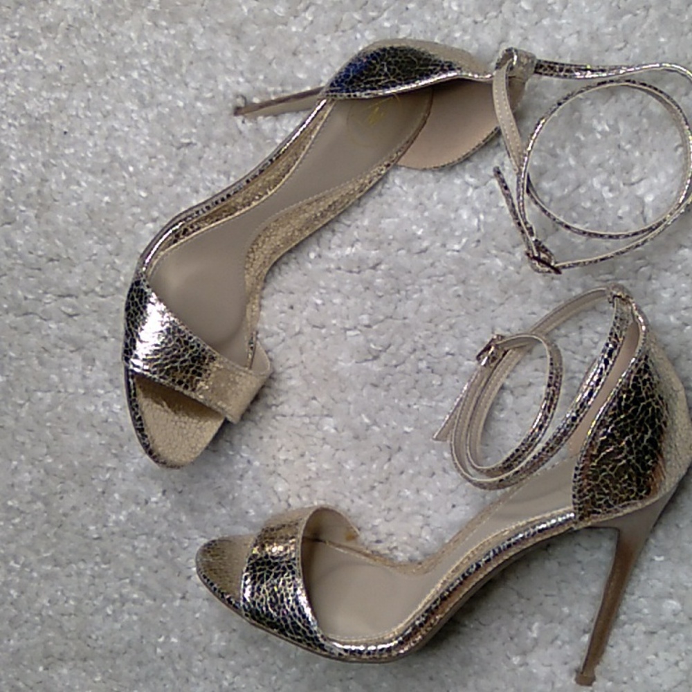 MISGUIDED  double strap crackeled print heels size 9.5 - Picture 8 of 16